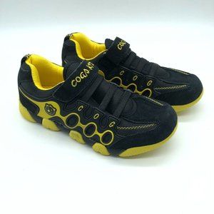 Coga Kids Boys Sneakers Hook & Loop Black Yellow US Size 3